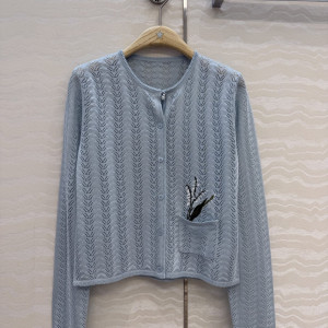 Miss D 꽃 자수 니트 가디건