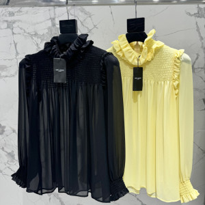 SAINT LAURENT 조르젯 투피스 세트