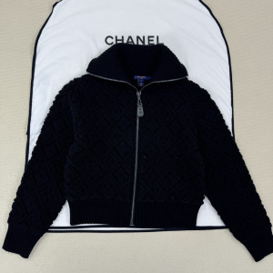 CHANEL 블랙 후리스 집업