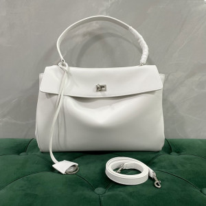 Balenciaga Rodeo 가방 화이트 실버 하드웨어