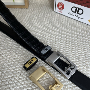Ferragamo 자동버클 가죽벨트